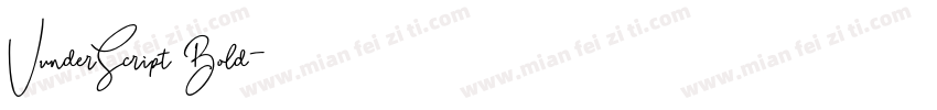 VunderScript Bold字体转换